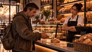 El hombre de la chaqueta vieja en la panadería: una lección
