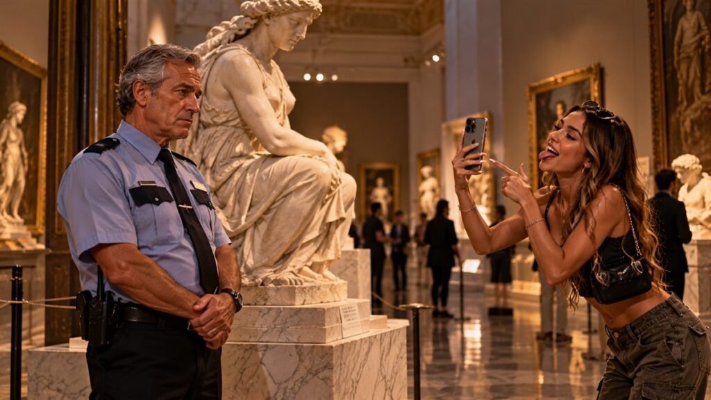 La influencer que humilló al guardia del museo y su lección
