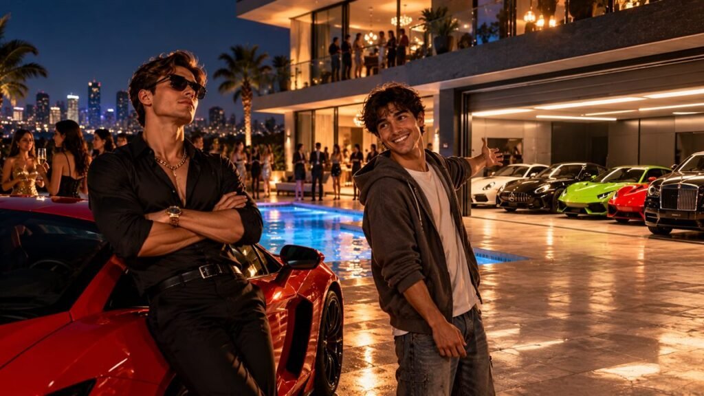 Presumió su auto de lujo sin saber de quién era la mansión